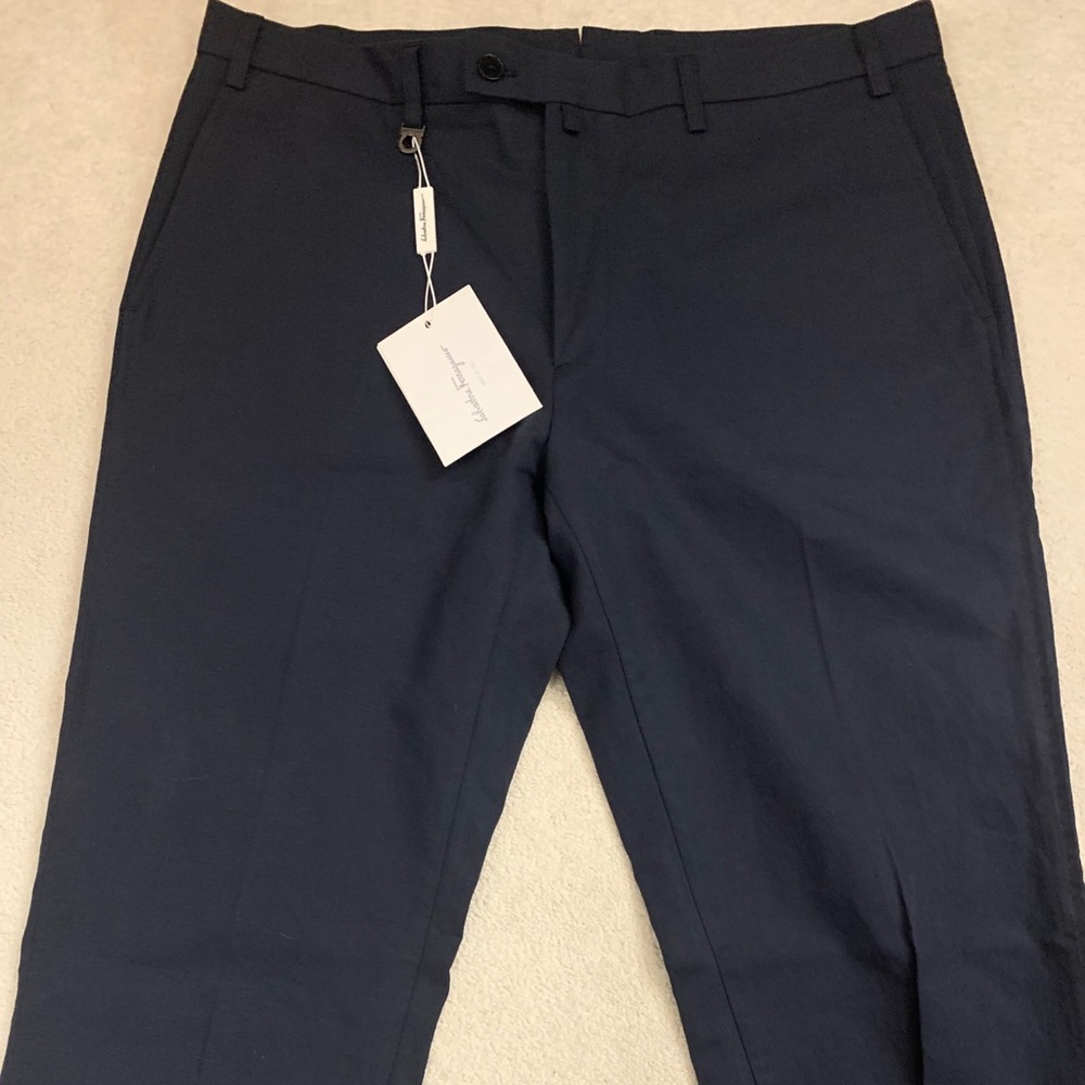 Ferragamo Trousers (Navy) (New)